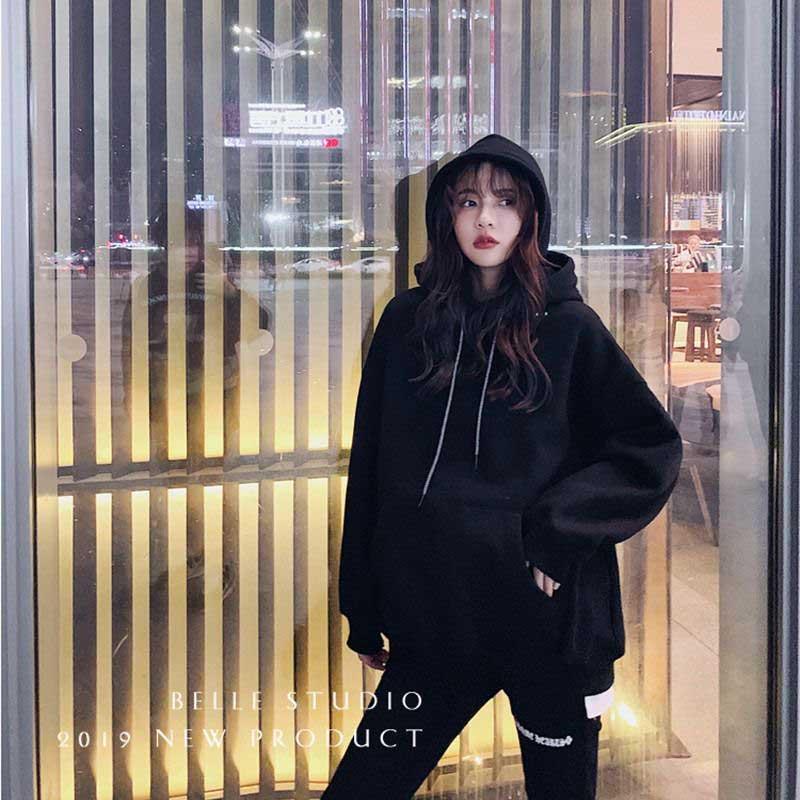 Светоотражающие толстовки Ангел на спине с буквенным принтом в уличном стиле, толстые толстовки унисекс, зимний теплый пуловер, пальто, женские толстовки в стиле панк