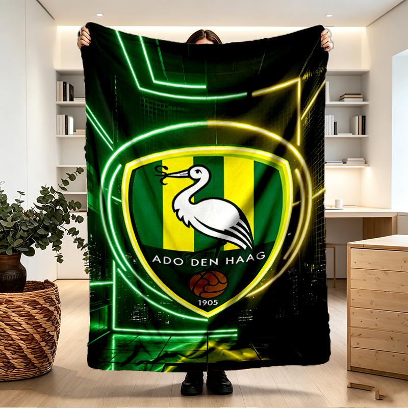 ADO Den Haag Print Blanket - Soft & Comfortable, for Bedroom, Travel, Sofa, Home Decoration - Birthday Christmas Gift for Friend