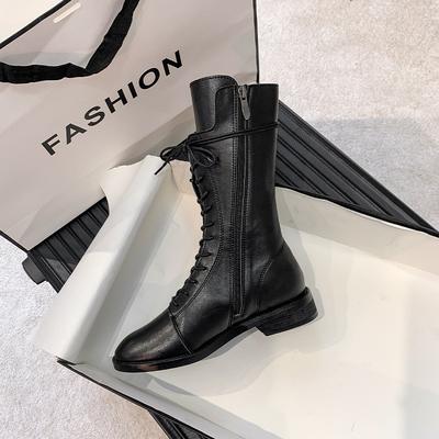 ! Кожаные ботинки Мартин женские новые белые короткие ботинки женские весенне-осенние одинарные ботинки средние рыцарские ботинки