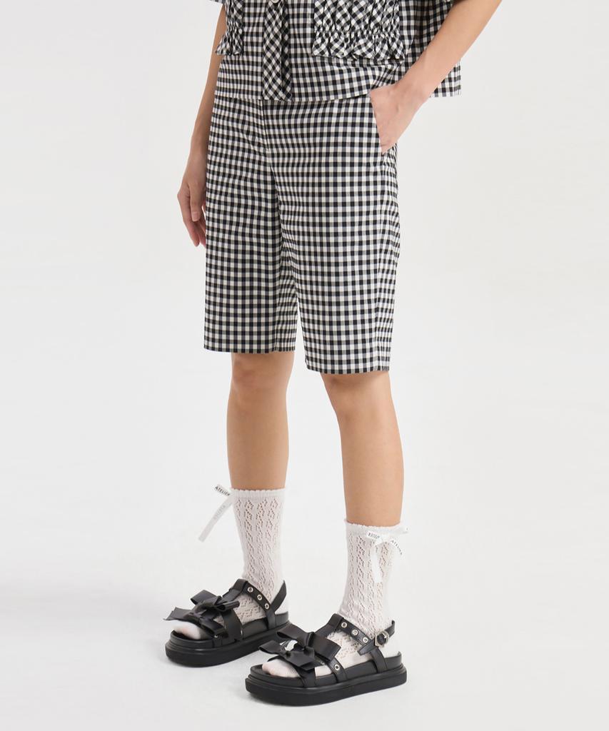 LUCKY CHOUETTE Check Shorts (Black) Lfpom25510Bkx