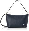 Shrink Leather 2way Pouch RH0565 Dark Stitch 10901 [Kitamura] Women's Blue/White [Navy]