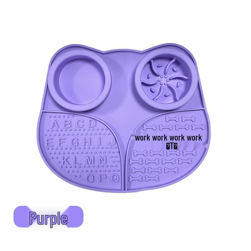 Миска-медленнее с присоской против удушья - Легко моется, Пищевой силиконовый коврик для кормления питомцев