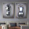 Romantic Abstract Metal Figure Statue Wall Art Canvas Painting Modern Living Room Interior Home Decoration Wall Painting Poster