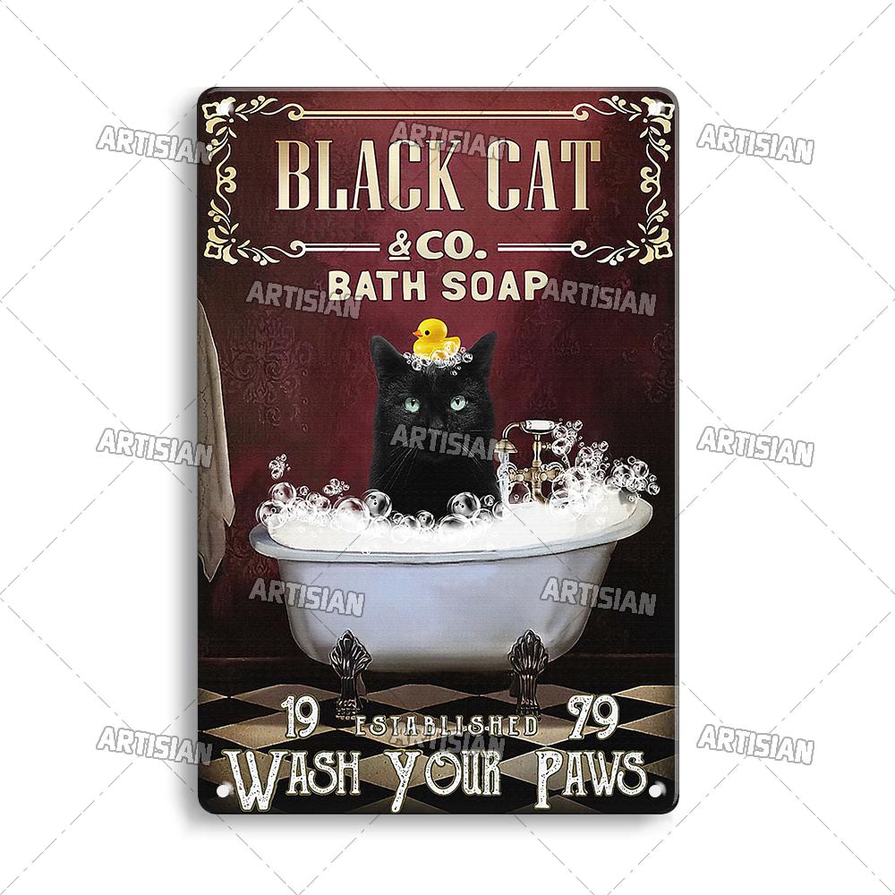 Артизан Кот Ретро Металлический Знак Забавный Питомец Винтажный Знак Декоративная Жестяная Табличка Гараж Бар Паб Клуб Кухня Дом Человек Пещера Настенный Декор