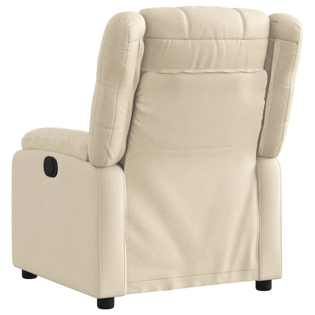 Recliner Chair Cream Colored Fabric