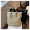 New shoulder straw bag hand-woven bag women's large-capacity tote bag seaside vacation beach bag