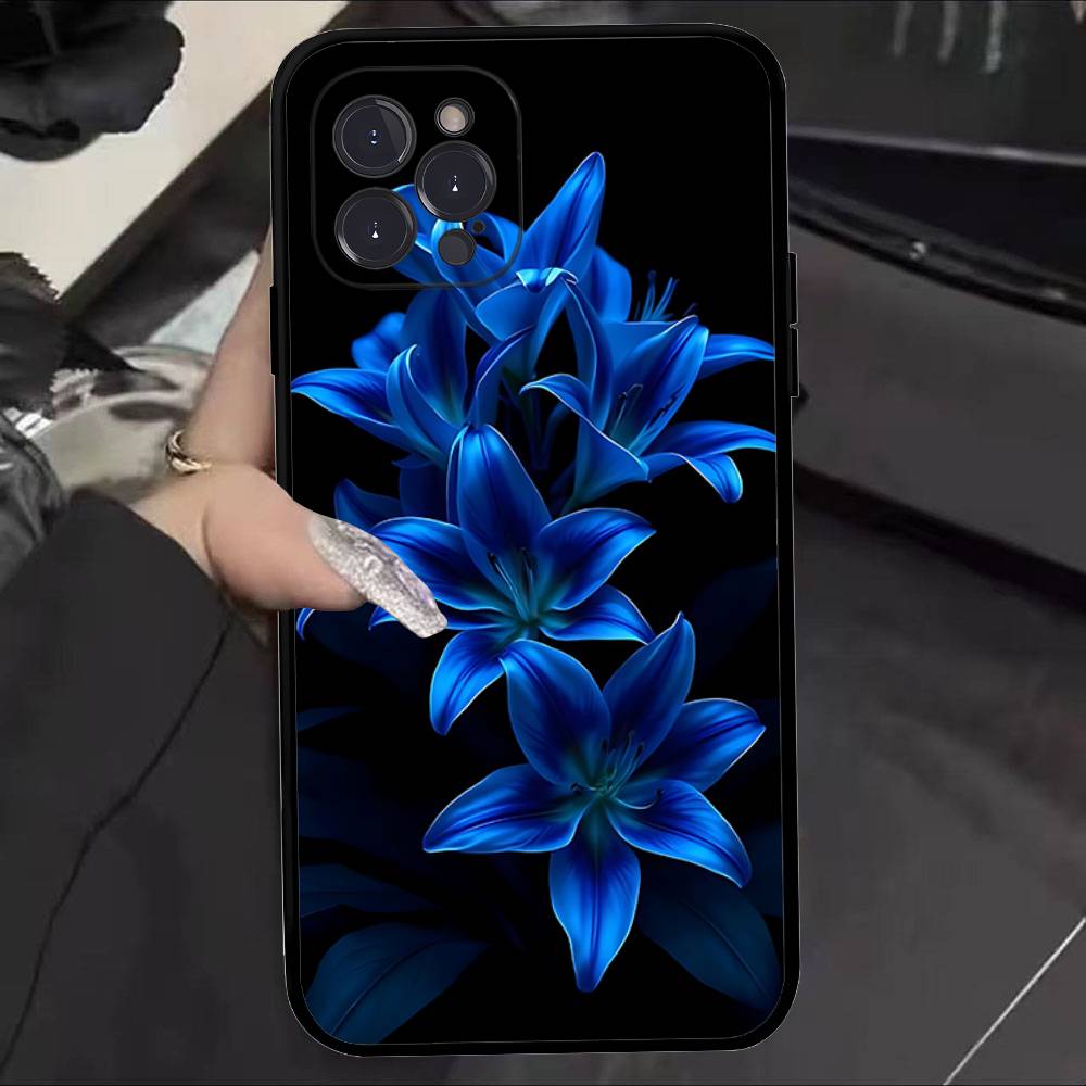 Чехол для телефона с рисунком цветов лилий для iPhone 17 16 15 14 11 12 13 Mini Pro XS Max Plus Funda Shell