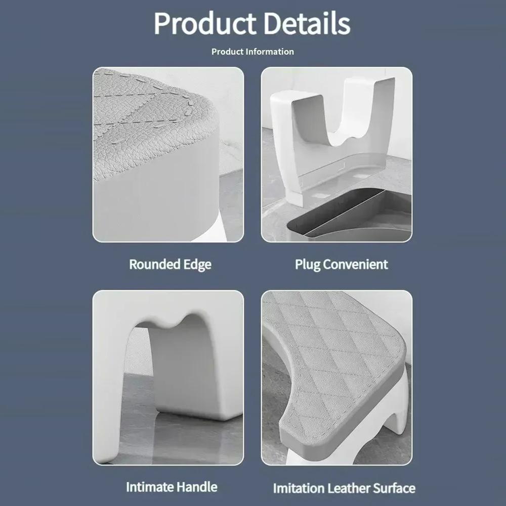 Toilet Stool Thicken Anti-Slip Children Elderly U-Shaped Bathroom PP Foot Rest Stool