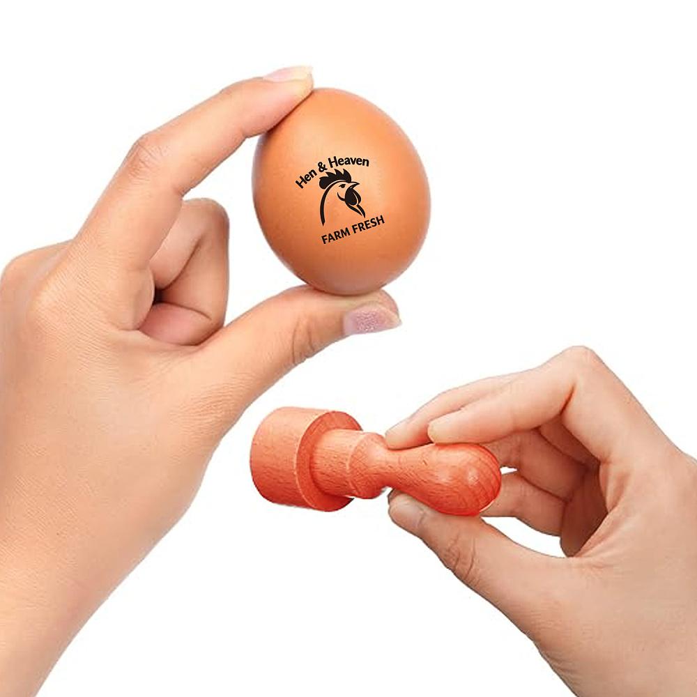 5Pcs 5 Styles Plastic Rubber Stamps with Wood Handles DIY Egg Drawing Stamps Chook 55x20mm Pattern: 18mm 1pc/style