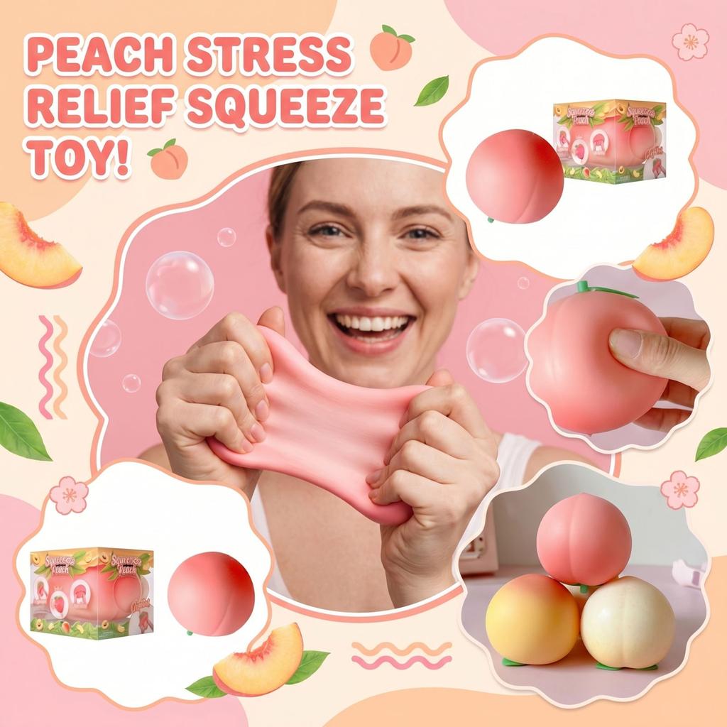 Decompression Simulation Peach Venting Tool Big Peach Pinch Music Q Soft Slow Decompression And Stress Relief Toy.