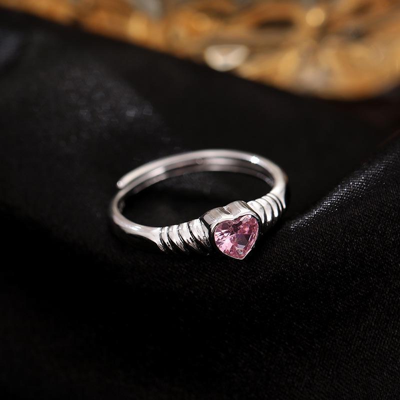 Кольцо Banyan Tree S925 Silver с цирконием в форме сердца — женский, милый и стильный модный стиль
