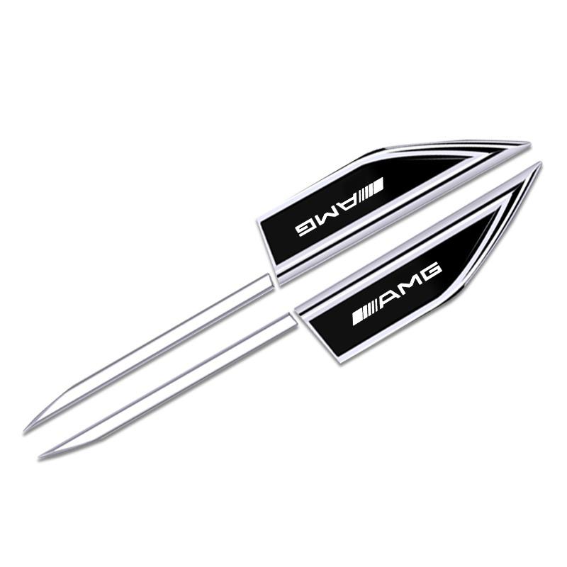 CQM1 Metal Car Leaf Board Side Body Stickers Decorative Decal Modified for Mercedes Benz AMG W177 W176 X166 X167 C257 C218 X253 H247