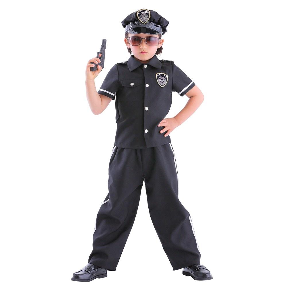 Костюм Косплей Хэллоуин Clearstone Super Policeman для Детей 140см Мальчики Черный