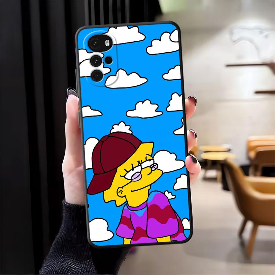 Смешной Чехол Homer Simpson для Motorola Mot G32 G50 G60 G71 G22 Edge40 G53 G30 G60s G52 Edge 20 Pro 30 Lite G51 G73 Черный Мягкий