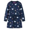 Dress - vidaXL - Long Sleeves - Cotton - Navy - Size 140 (9-10 Years)