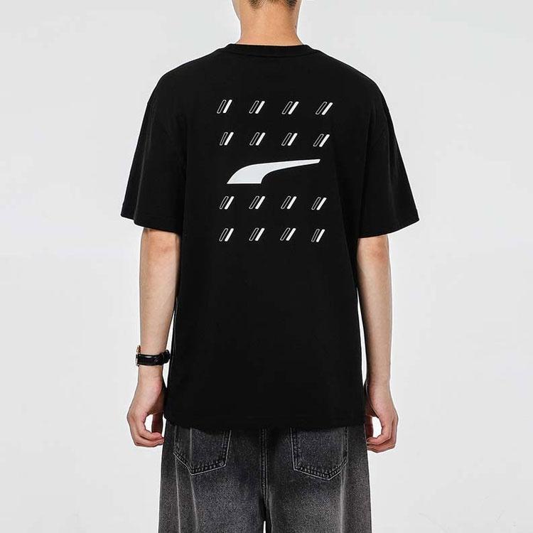 PUMA Advanced Printing Round Neck Sports Short Sleeve Black Men's 846577-01