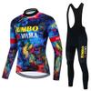 Mens Long Sleeve Cycling Jersey Set Outdoor Mountain Road Bike Performance Apparel