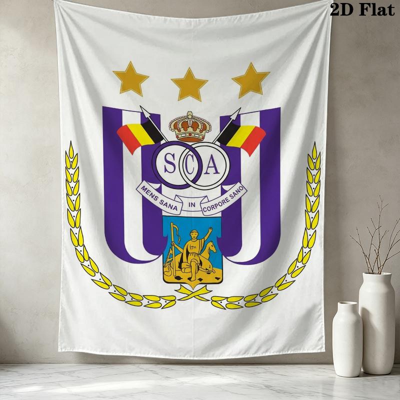 Rsc Anderlecht Wall Tapestry Aesthetic Wall Hanging Printed Fabric Blanket Decorative Tapestries For Bedroom Living Room Home Decor