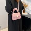 Gentle and Stylish Simple Pleated Handbag Spring New Versatile Mother and Child Bag Small Square Bag Women