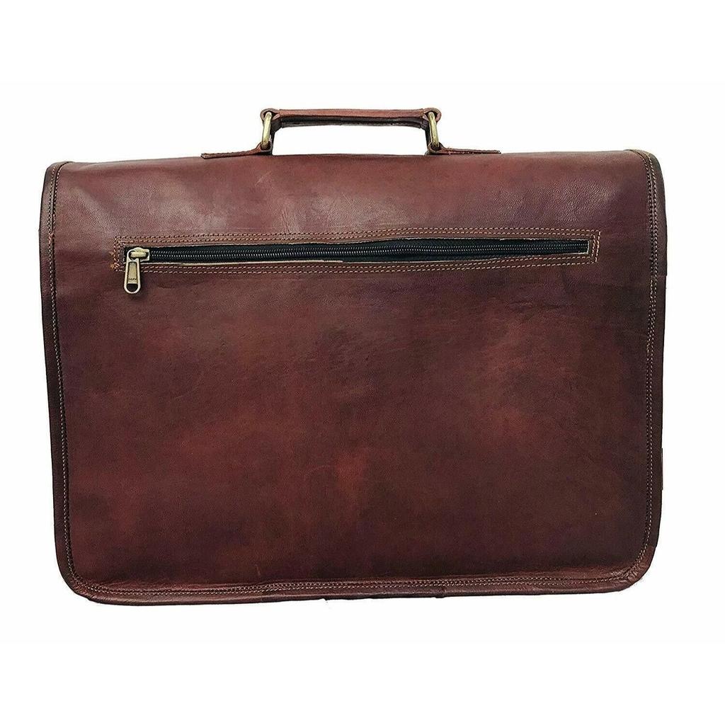 Leather Bag Laptop Messenger Briefcase Satchel Vintage Handmade Men's Genuine