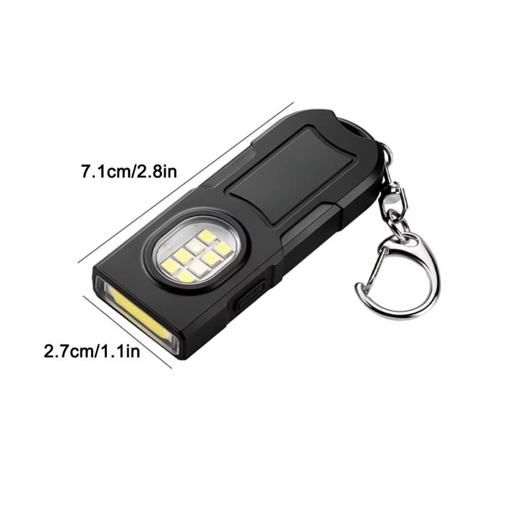 High Bright Mini Keychain Light Portable LED Torch Lamp Warning Light Camping Hanging Lamp Outdoor