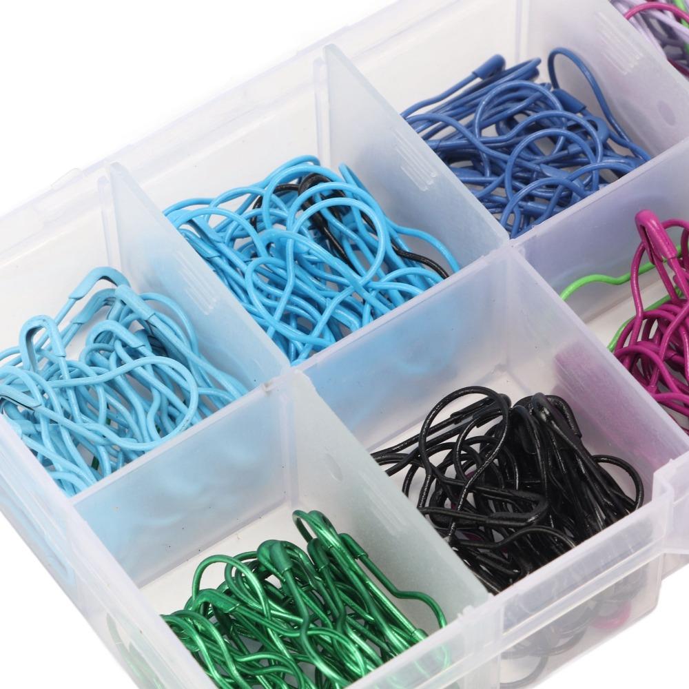 600pcs Colored Iron Crochet Stitch Markers Calabash Shape Metal Knitting Pins For Sewing