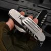 4 в 1 Складная посуда Съемные походные приборы Нож из нержавеющей стали Вилка Ложка Открывалка Портативные уличные дорожные столовые приборы
