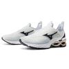 Mizuno Unisex Wave Rider 25 Running Shoes Black/White J1GC213390