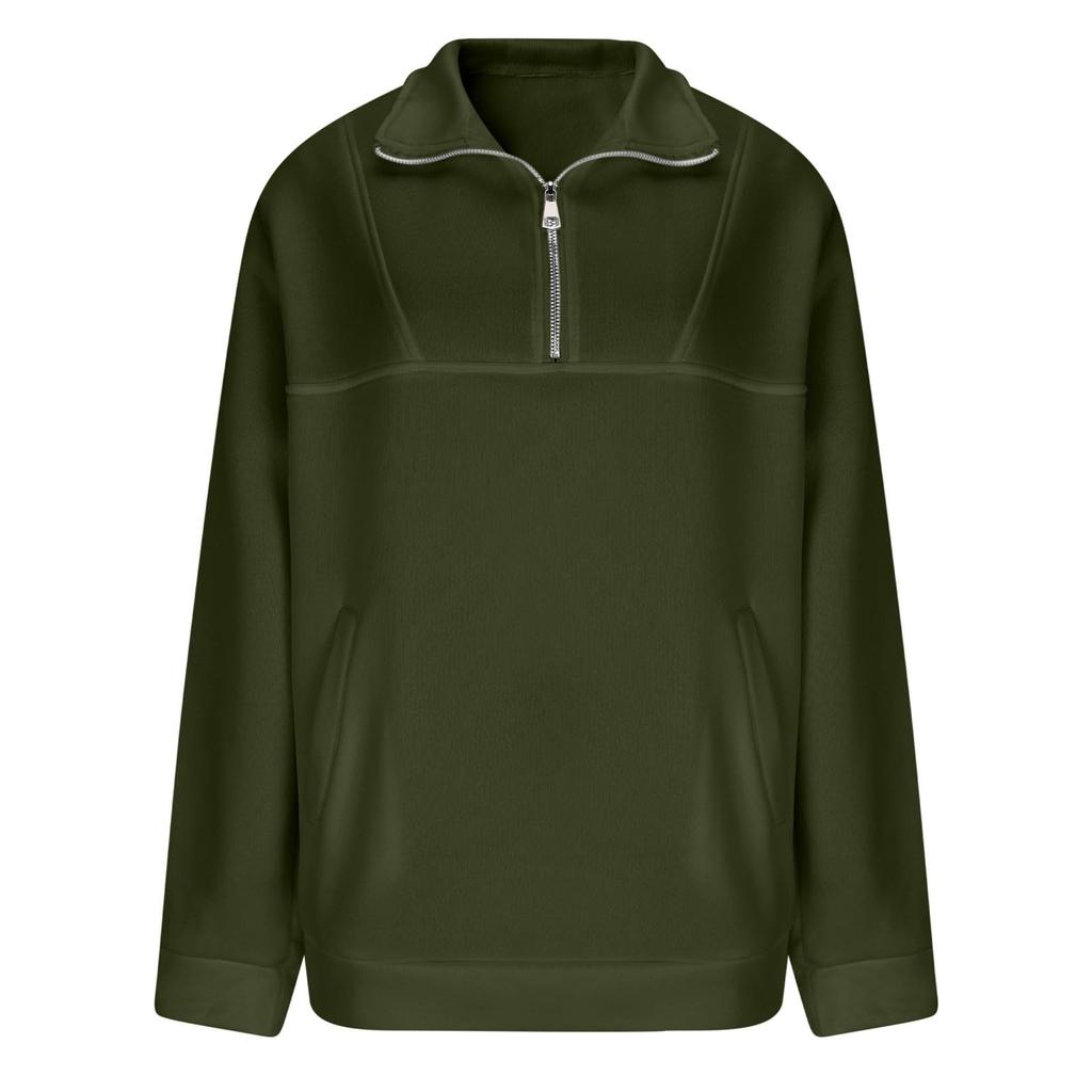 Мужские флисовые свитшоты-пуловеры с подкладкой на осень-зиму, теплые, с длинным рукавом, с воротником-стойкой, топы-свитшоты с карманом