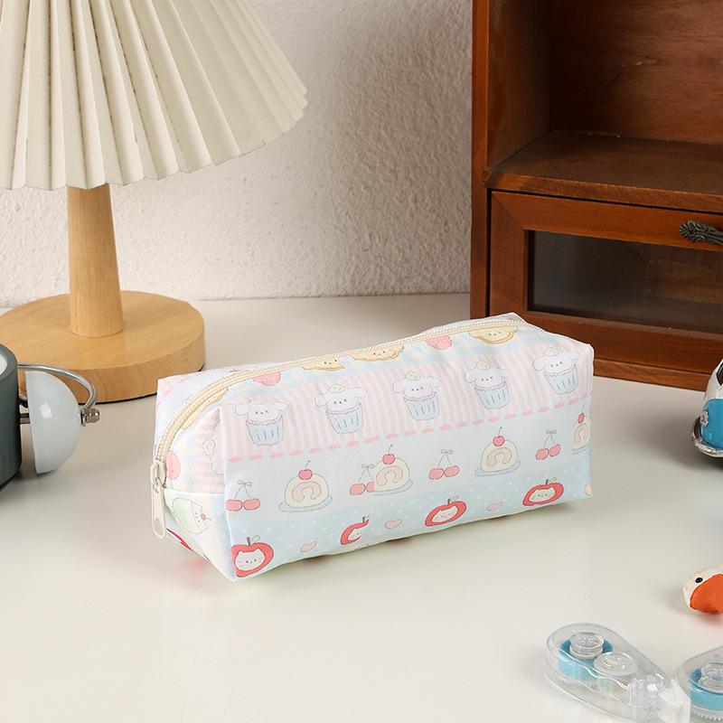 Кавайный пенал с котиком для девочек, вместительный милый мультяшный органайзер для ручек, эстетичный в стиле Instagram, большой школьный рюкзак, студенческие принадлежности