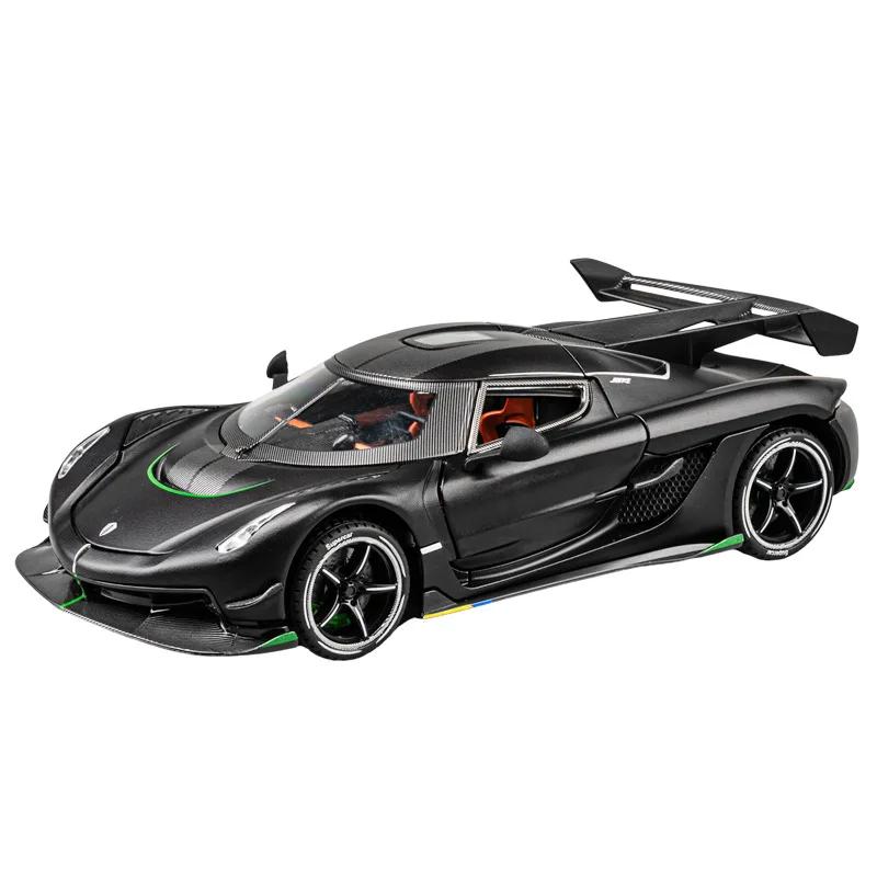 1/24 Sports Car Model Koenigsegg Alloy Diecast High Simulation Scale Toy Pull Back Doors Can Open Boys Birthday Gifts Decoration