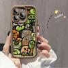 Cartoon Monsters Printed Fashion Case Flexible Soft Silicone TPU Shell Full Back Cover for iPhone Samsung