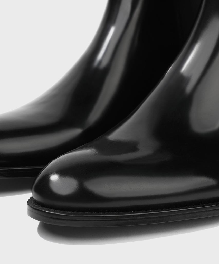 Firenze Atelier Rians_Slim Toe Square Banding Chelsea Boots 3338 [Black Box]