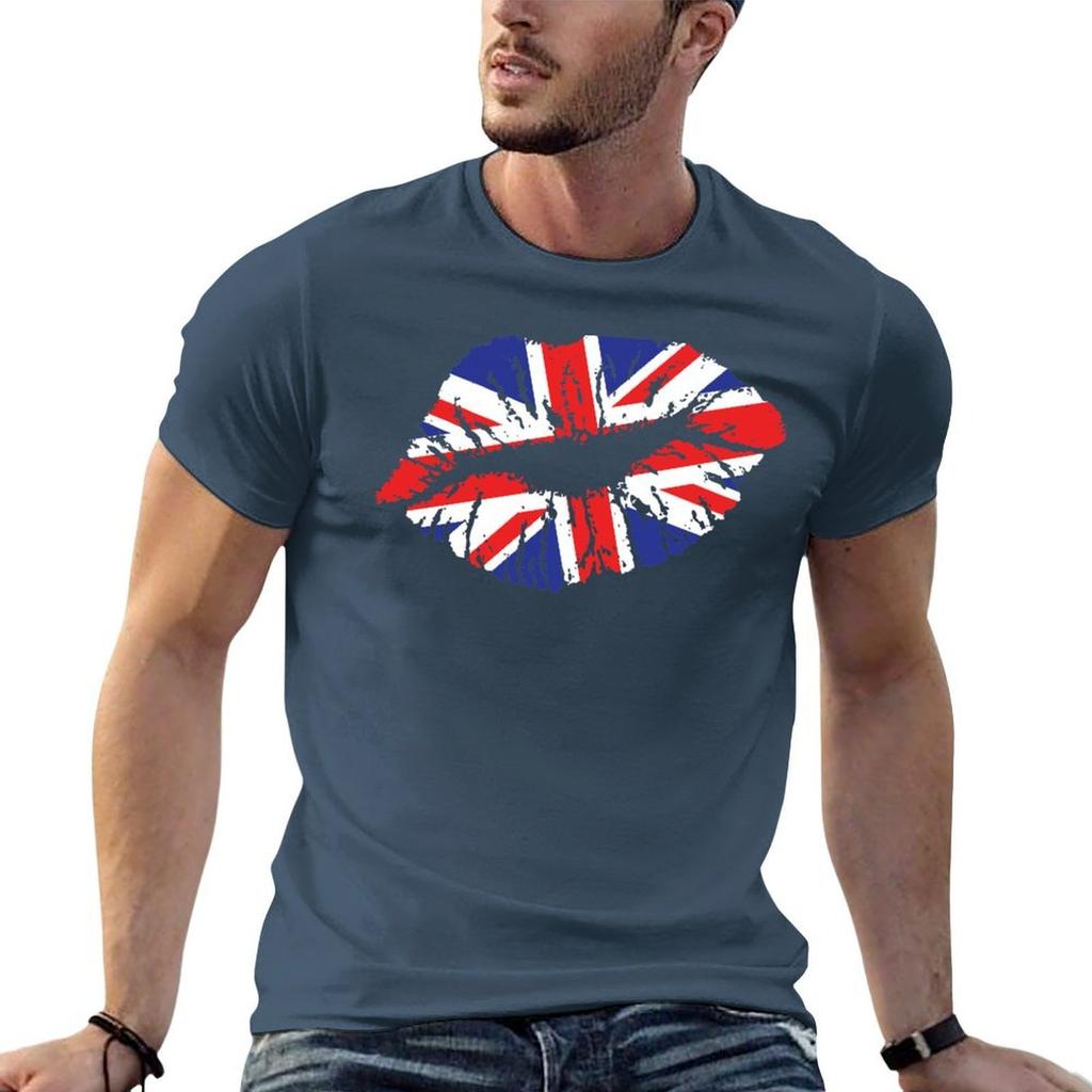 British Lips TShirt Casual Loose Fit Short Sleeve TShirt