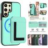 Magsafe 2 In 1 Detachable iPhone 16 Wallet Case with Card Holder Magnetic PU Leather Flip Cover Kickstand Credit Slots for Samsung Galaxy S25 S24 S23