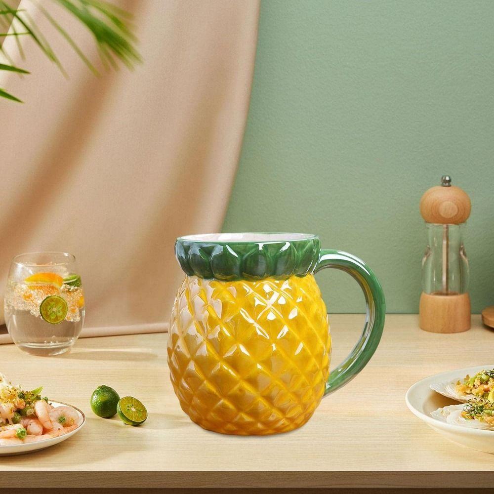 Fruit Shape Water Cups Porcelain 3D Ceramic Cup Adorable Milk Container Household