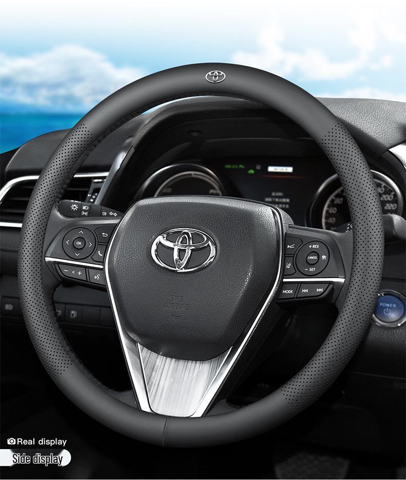 Чехол на руль Toyota Levin Hybrid из натуральной кожи - Универсальный всесезонный ультратонкий автомобильный аксессуар