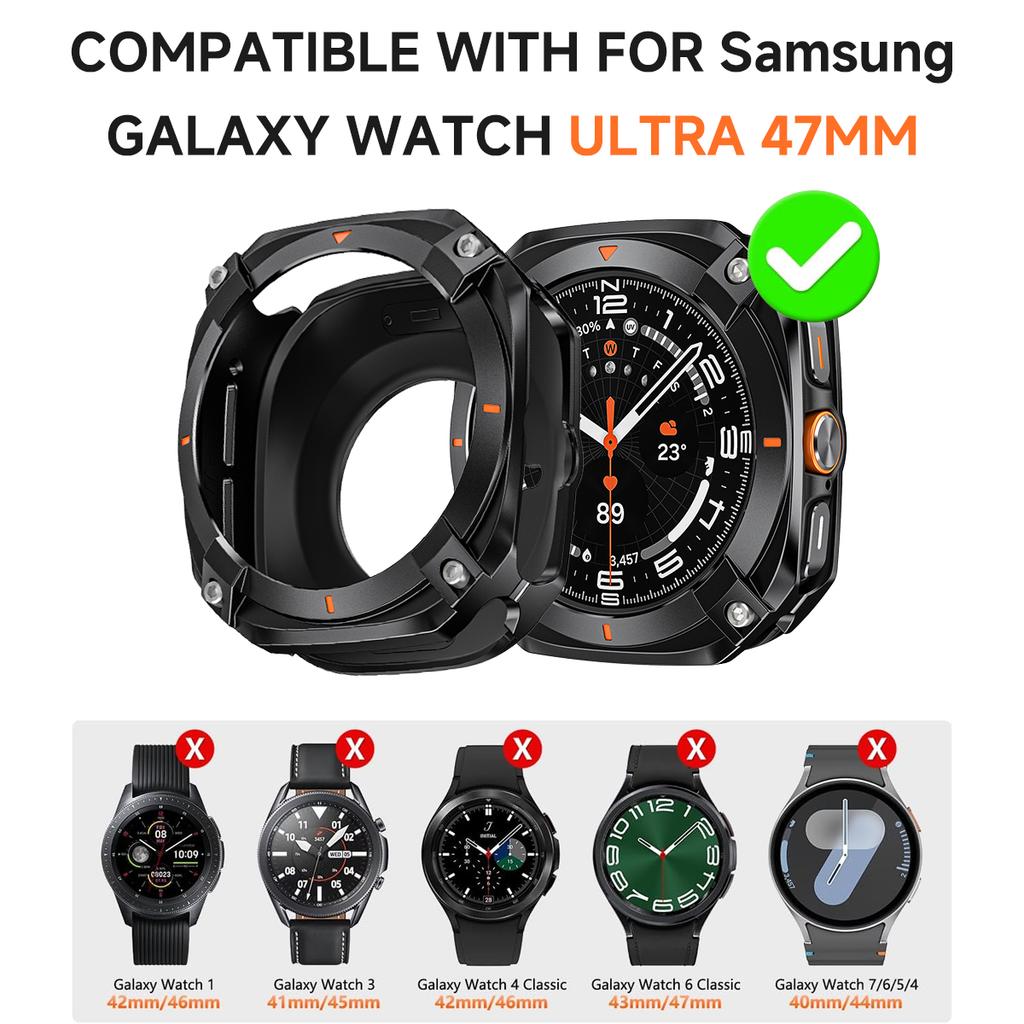 Защитный чехол из алюминиевого сплава для Samsung Galaxy Watch8 40 44 мм, крышка для Galaxy Watch Ultra 47 мм, аксессуары для защиты экрана