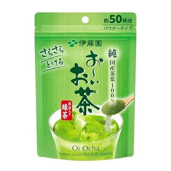 Порошок зеленого чая Itoen Oi Ocha с добавлением матча, 40 г, тип с застежкой-молнией