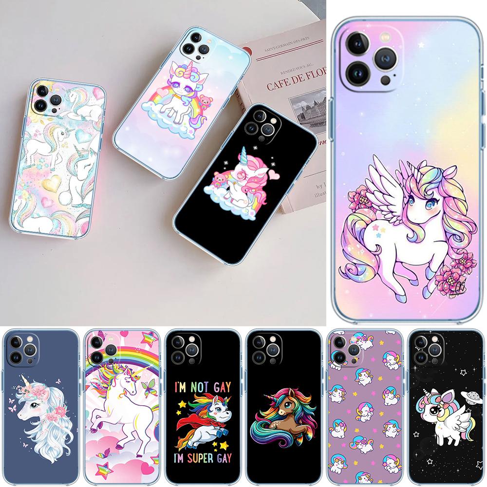 AQ25 Cartoon Unicorn Phone Case for Motorola Moto G10 G20 G30 G31 G32 G34 G35 G41 G42 G50 G51 G52 G55 G60 G60S G62 G71 G72 G75