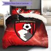 AFC Bournemouth Pattern Bedding Quilt Set  Home Decoration  Gift (1 * duvet cover + 2 * pillowcase  without core)