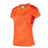 Дышащая быстросохнущая футболка для соревнований с небольшим V-образным вырезом, женская, оранжевая AAYQ004-3