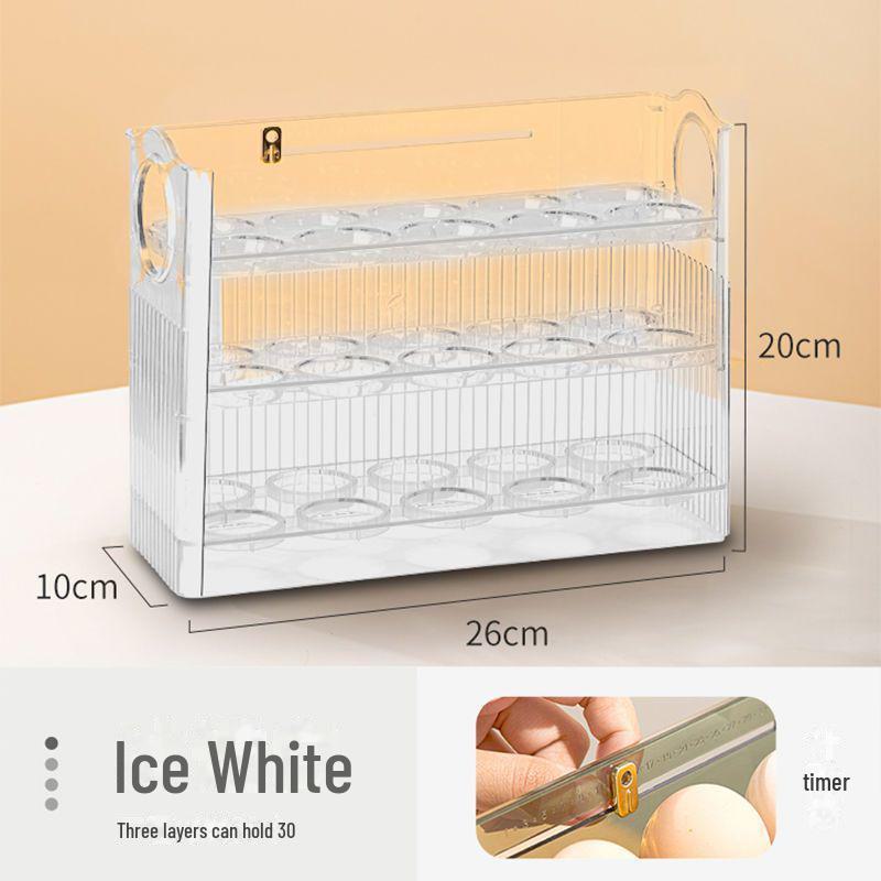 Ящик для хранения яиц на дверце холодильника с автоматическим откидным лотком