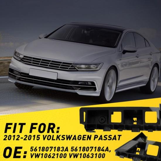 Front + LH RH Guide Bumper Support For Bracket Passat Fit Volkswagen 2012-2015