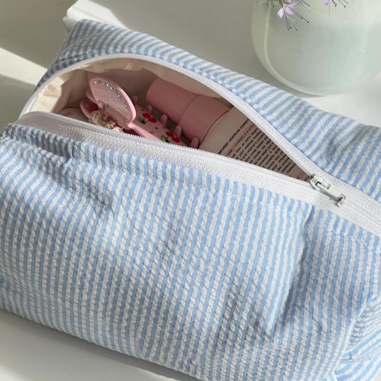 Косметичка Симпатичная косметичка Большая вместимость Застежка-молния Пылезащитная бытовая дорожная косметичка Органайзер для всякой всячины