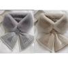 Scarf Women's Autumn and Winter Ins Versatile Korean Version of Plush Imitation Otter Rabbit Fur Scarf Stripe Thickened Warm Neck Fur Collar EMA
