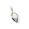 [G0796] - Handmade Silver Pendant 'Opal Goddess' Silver-white (rhodium-plated) - 15x9 Mm