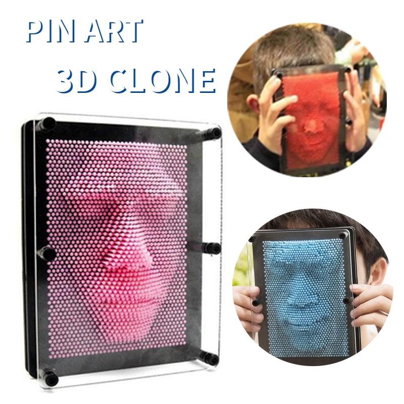 Забавный 3D клон, пиксельные арт-блоки, игрушка, красочная булавка, художественная игрушка, клон, лицо, модель ладони, Pinart, детская семейная забавная игра, креативные подарки