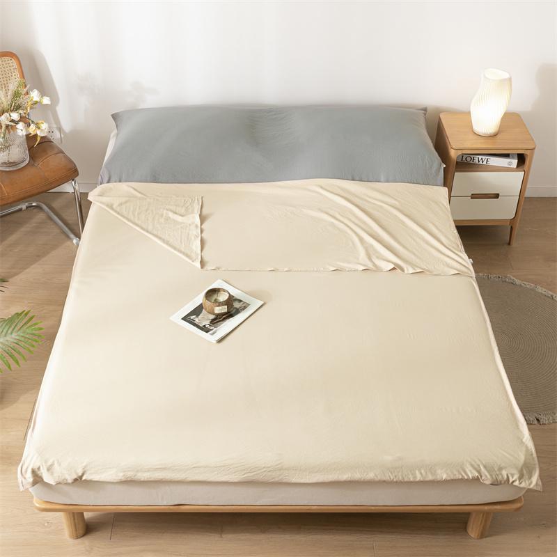 Мягкий портативный спальный мешок для взрослых класса А, легкий спальный мешок из промытого хлопка, грязеотталкивающая простыня для путешествий, отеля