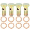 Banjo Bolts Brake Mounting Accessories Fasteners M12x1.25 Mm with M12 Washers, Set of 4